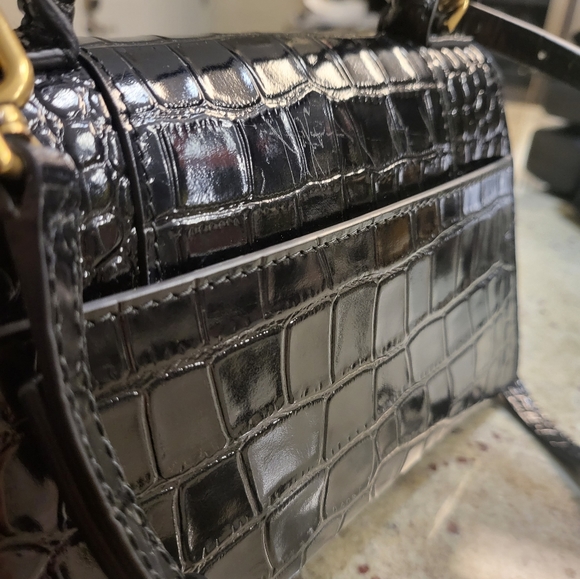 Balenciaga Hourglass Small Croc-Embossed Top-Handle Bag - Picture 7 of 10